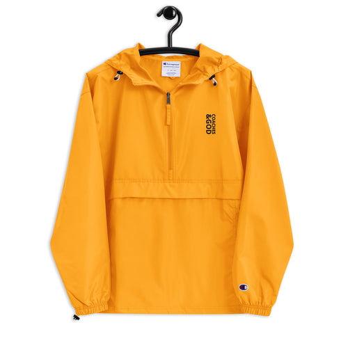 1STAR Coaches &God Vertical Onyx Embroidered Champion Packable Jacket